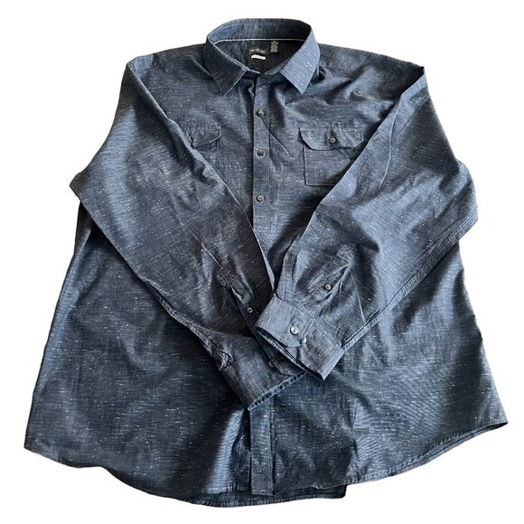 Van Heusen Men's XXL 18-18.5 Classic Fit Long Sleeve Button Down Blue Shirt - Picture 1 of 5
